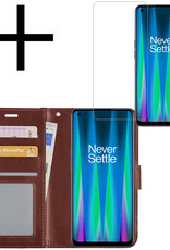 NoXx Hoes Geschikt voor OnePlus Nord CE 2 Lite Hoesje Book Case Hoes Flip Cover Wallet Bookcase Met Screenprotector - Bruin