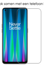 NoXx Hoes Geschikt voor OnePlus Nord CE 2 Lite Hoesje Book Case Hoes Flip Cover Wallet Bookcase Met Screenprotector - Wit