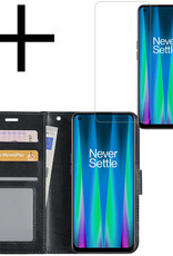 NoXx Hoes Geschikt voor OnePlus Nord CE 2 Lite Hoesje Book Case Hoes Flip Cover Wallet Bookcase Met Screenprotector - Zwart