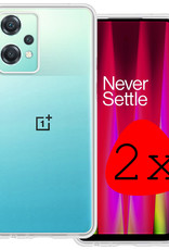 BASEY. Hoes Geschikt voor OnePlus Nord CE 2 Lite Hoesje Siliconen Back Cover Case - Hoesje Geschikt voor OnePlus Nord CE 2 Lite Hoes Cover Hoesje - Transparant - 2 Stuks