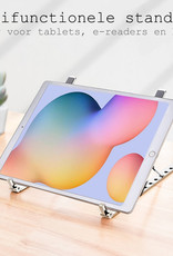 BASEY. Laptop Stand Bureaustandaard Tablet Houder Aluminium Laptop Standaard Verstelbaar - Zilver - 2 Stuks