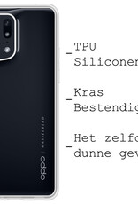 BASEY. Hoes Geschikt voor OPPO Find X5 Hoesje Siliconen Back Cover Case Met 2x Screenprotector - Hoesje Geschikt voor OPPO X5 Hoes Cover Hoesje - Transparant