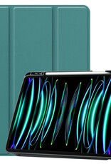 BASEY. BASEY. iPad Pro 12.9 inch (2022) Hoesje Met Apple Pencilhouder - Donkergroen