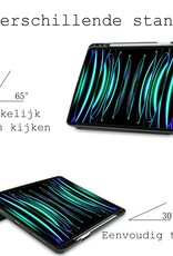BASEY. BASEY. iPad Pro 12.9 inch (2022) Hoesje Met Apple Pencilhouder - Donkergroen