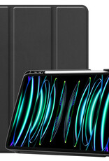 BASEY. BASEY. iPad Pro 12.9 inch (2022) Hoesje Met Apple Pencilhouder - Zwart