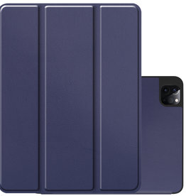 NoXx NoXx iPad Pro 12.9 inch (2022) Hoesje Met Apple Pencilhouder - Donkerblauw