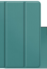 NoXx NoXx iPad Pro 12.9 inch (2022) Hoesje Met Apple Pencilhouder - Donkergroen