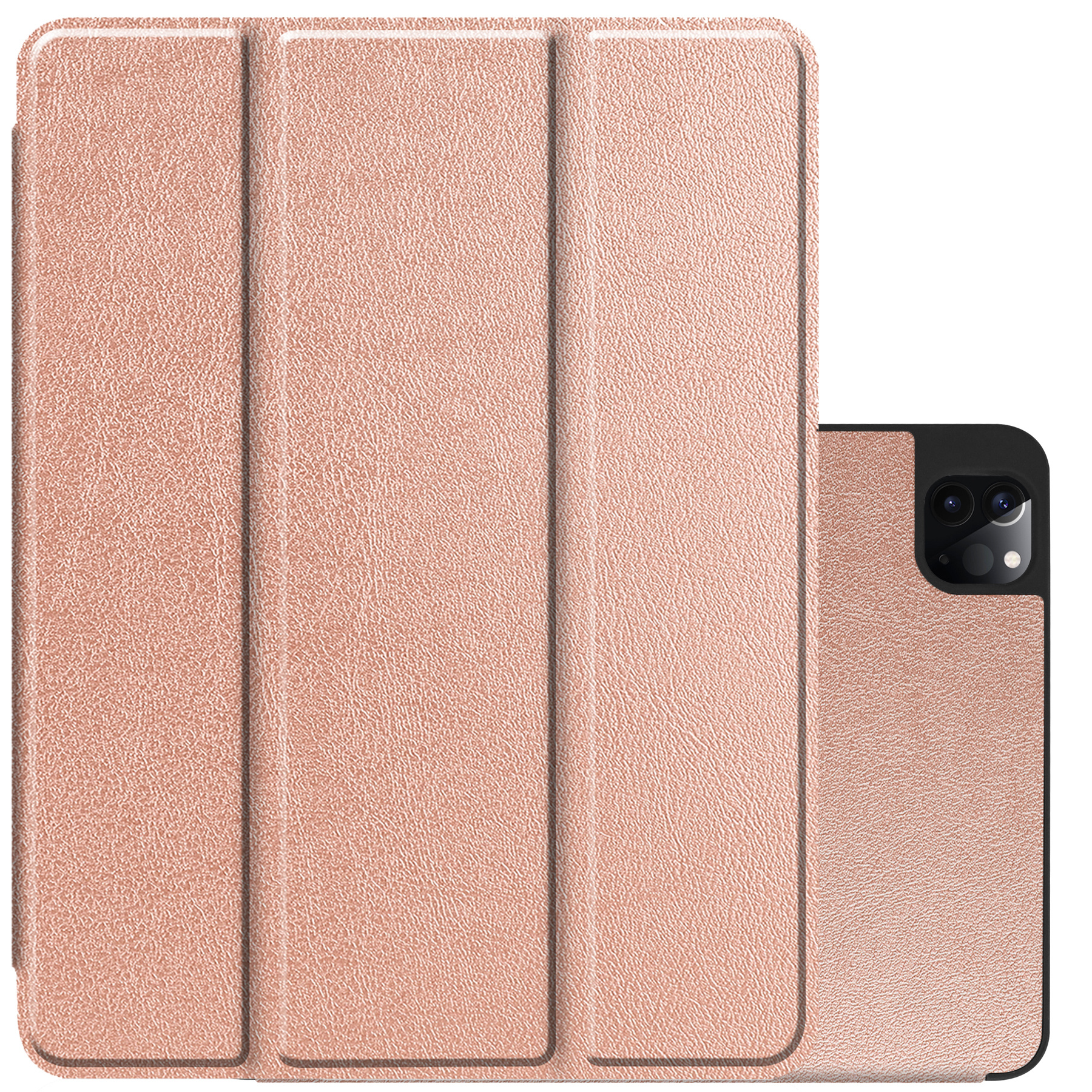 NoXx NoXx iPad Pro 12.9 inch (2022) Hoesje Met Apple Pencilhouder - Rose Goud