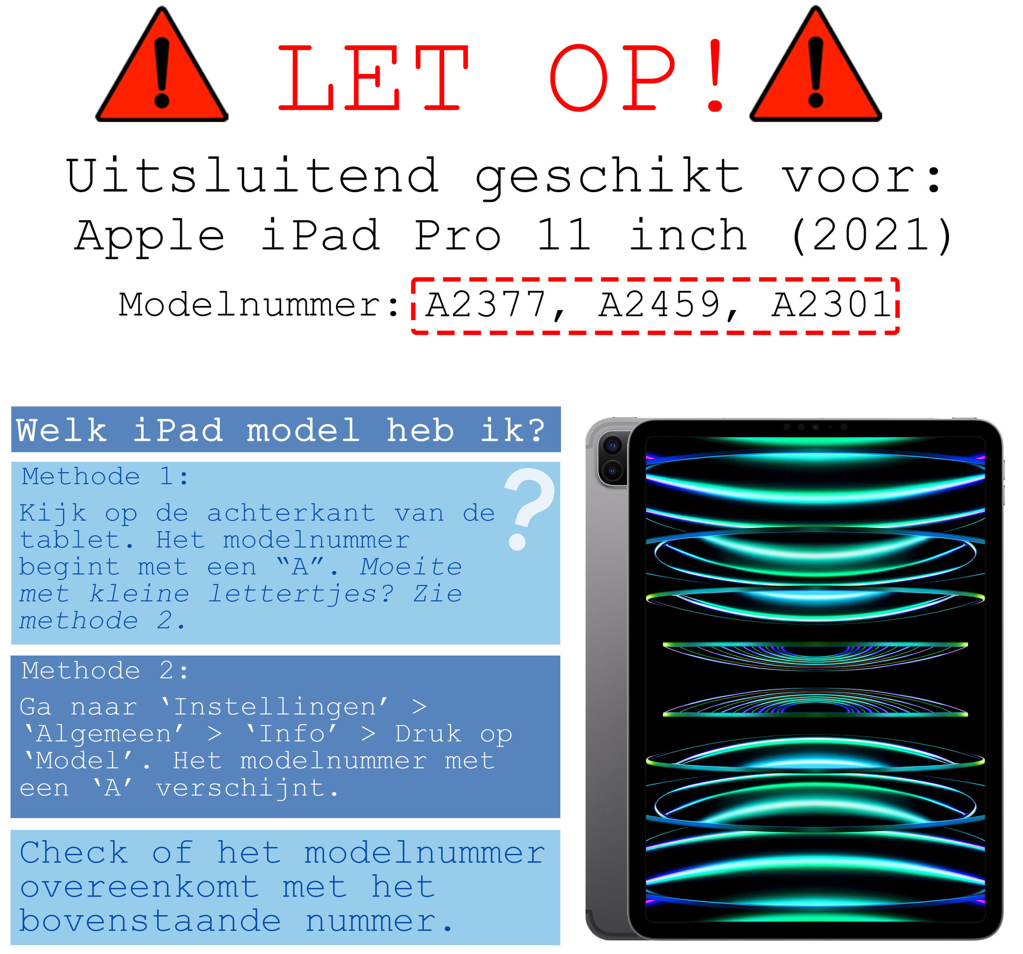 BASEY. Hoesje Geschikt voor iPad Pro 2021 (11 inch) Hoes Case Tablet Hoesje Tri-fold Met Uitsparing Geschikt voor Apple Pencil - Hoes Geschikt voor iPad Pro 11 inch (2021) Hoesje Hard Cover Bookcase Hoes - Lichtblauw