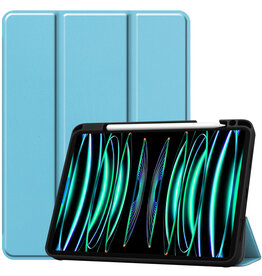 BASEY. BASEY. iPad Pro 11 inch (2021) Hoesje Met Apple Pencilhouder - Lichtblauw