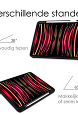 NoXx Hoesje Geschikt voor iPad Pro 2021 (11 inch) Hoesje Case Hard Cover Hoes Book Case Met Uitsparing Geschikt voor Apple Pencil - Paars