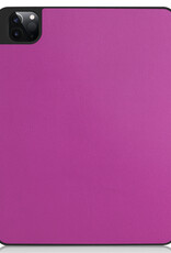 NoXx Hoesje Geschikt voor iPad Pro 2021 (11 inch) Hoesje Case Hard Cover Hoes Book Case Met Uitsparing Geschikt voor Apple Pencil - Paars