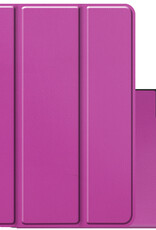 NoXx Hoesje Geschikt voor iPad Pro 2021 (11 inch) Hoesje Case Hard Cover Hoes Book Case Met Uitsparing Geschikt voor Apple Pencil - Paars