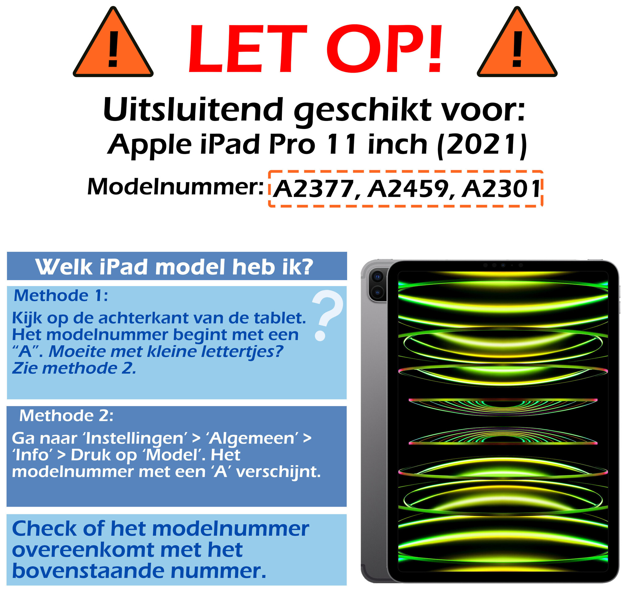 Nomfy Hoes Geschikt voor iPad Pro 2021 (11 inch) Hoes Tri-fold Tablet Hoesje Case Met Uitsparing Geschikt voor Apple Pencil - Hoesje Geschikt voor iPad Pro 11 inch (2021) Hoesje Hardcover Bookcase - Lichtblauw