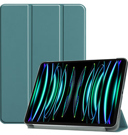 BASEY. BASEY. iPad Pro 12.9 inch (2022) Hoesje - Donkergroen