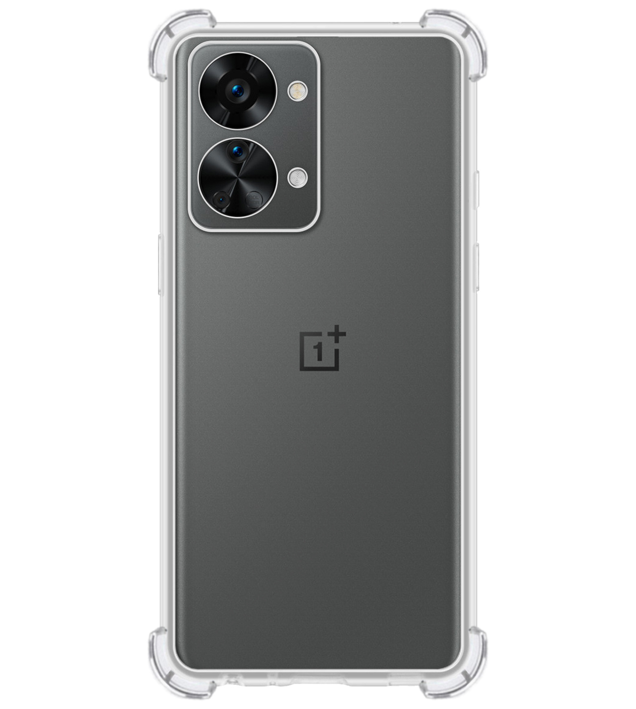 BASEY. OnePlus Nord 2T Hoesje Shock Proof Case Transparant Hoes - OnePlus Nord 2T Hoes Cover Shockproof - Transparant