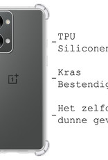 BASEY. OnePlus Nord 2T Hoesje Shock Proof Case Transparant Hoes - OnePlus Nord 2T Hoes Cover Shockproof - 2 Stuks - Transparant