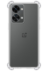 BASEY. Hoes Geschikt voor OnePlus Nord 2T Hoesje Shock Proof Case Hoes Siliconen - Hoesje Geschikt voor OnePlus Nord 2T Hoes Cover Shockproof - Transparant - 2 Stuks
