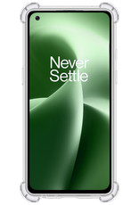 BASEY. Hoes Geschikt voor OnePlus Nord 2T Hoesje Shock Proof Case Hoes Siliconen - Hoesje Geschikt voor OnePlus Nord 2T Hoes Cover Shockproof - Transparant - 2 Stuks