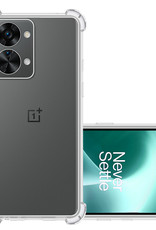 NoXx Hoes Geschikt voor OnePlus Nord 2T Hoesje Siliconen Cover Shock Proof Back Case Shockproof Hoes - Transparant - 2x