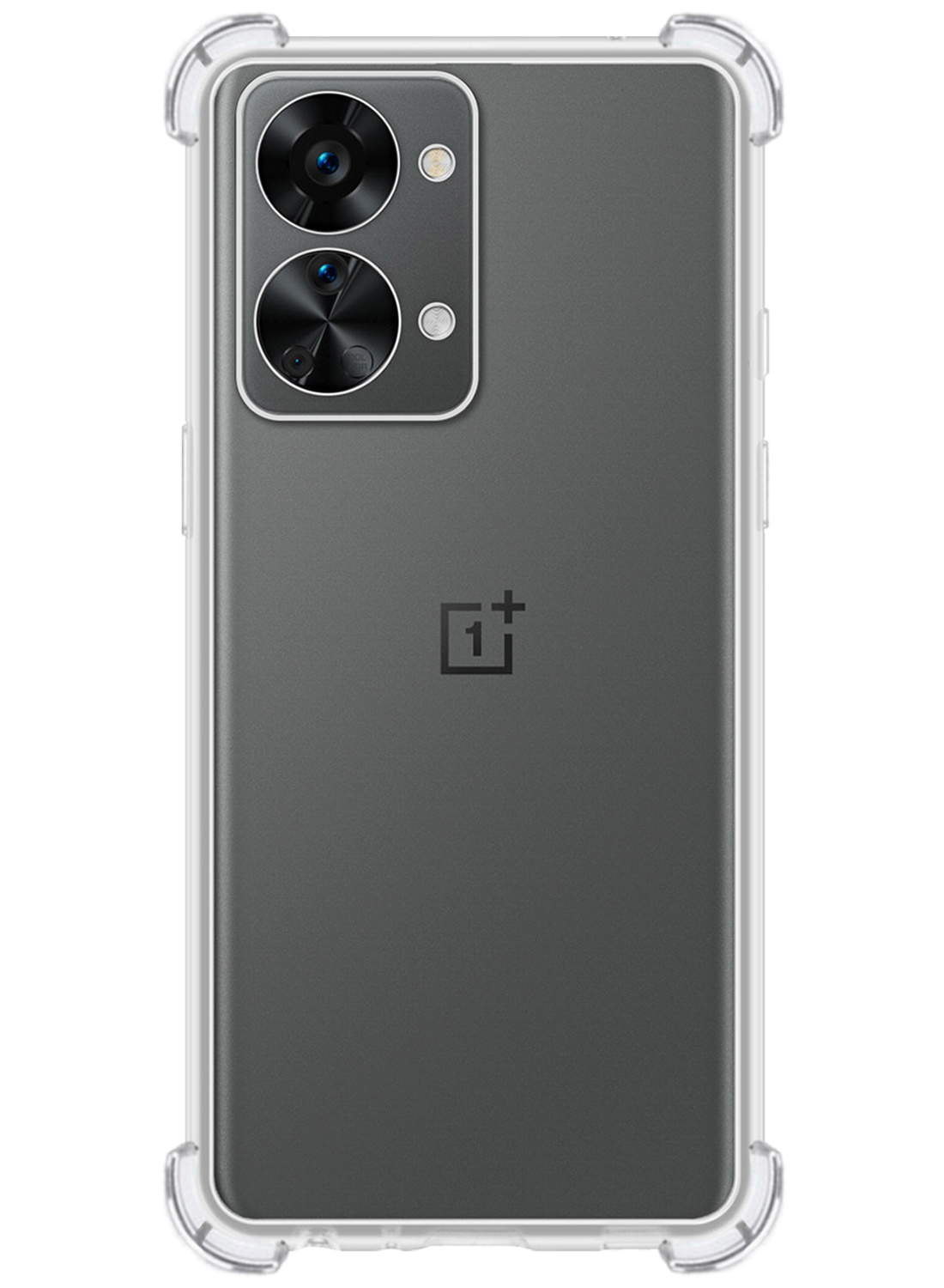 NoXx Hoes Geschikt voor OnePlus Nord 2T Hoesje Siliconen Cover Shock Proof Back Case Shockproof Hoes - Transparant - 2x