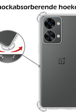 Nomfy Hoesje Geschikt voor OnePlus Nord 2T Hoesje Shock Proof Cover Case Shockproof - Hoes Geschikt voor OnePlus Nord 2T Hoes Siliconen Back Case - Transparant - 2 PACK