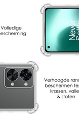 NoXx Hoes Geschikt voor OnePlus Nord 2T Hoesje Siliconen Cover Shock Proof Back Case Shockproof Hoes - Transparant
