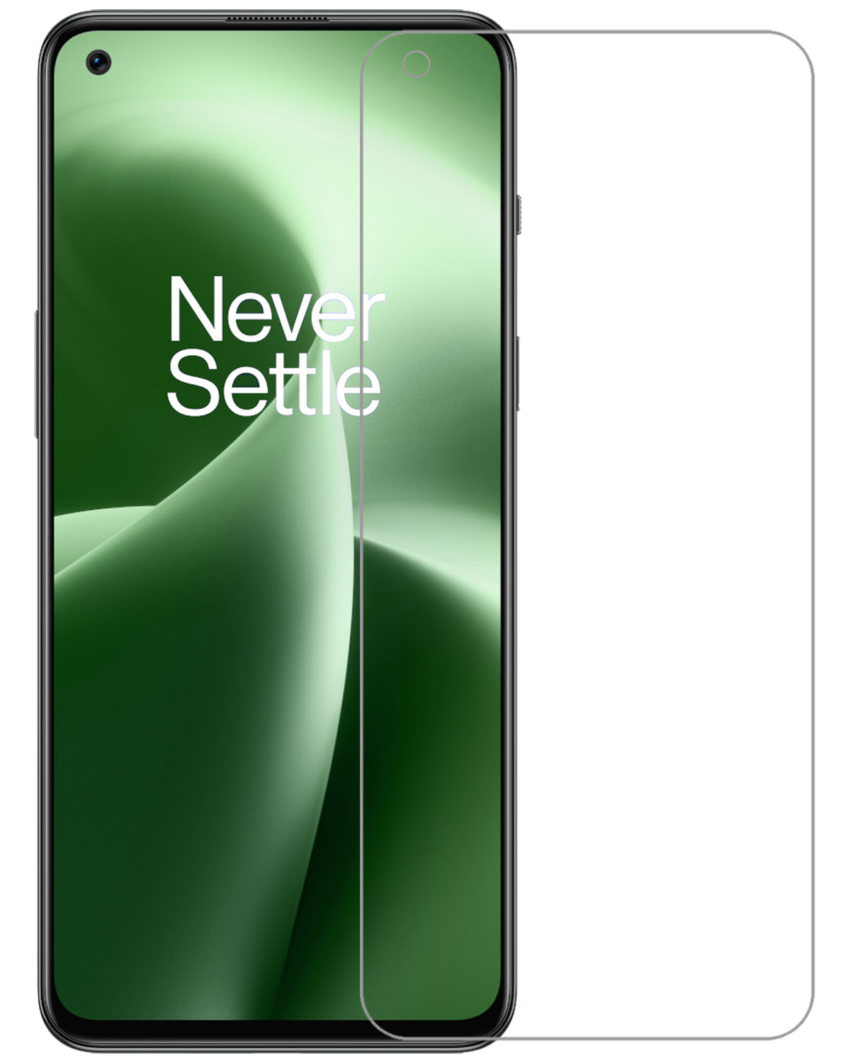 BASEY. Screenprotector Geschikt voor OnePlus Nord 2T Screenprotector Tempered Glass - Screenprotector Geschikt voor OnePlus Nord 2T Beschermglas Screen Protector Glas