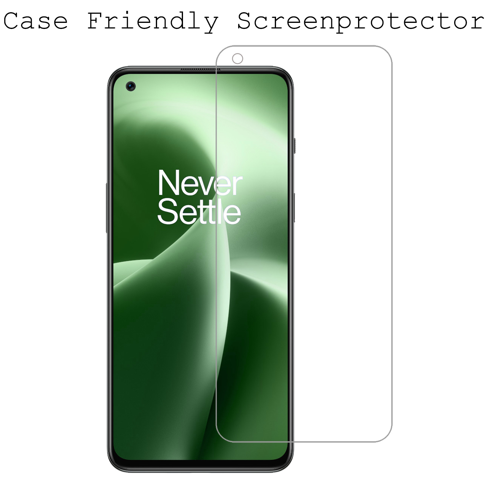OnePlus Nord 2T Screenprotector Tempered Glass - OnePlus Nord 2T Beschermglas Screen Protector Glas