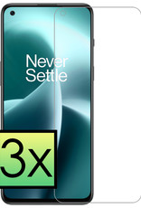 NoXx Screenprotector Geschikt voor OnePlus Nord 2T Screenprotector Tempered Glass Gehard Glas Beschermglas - 3x