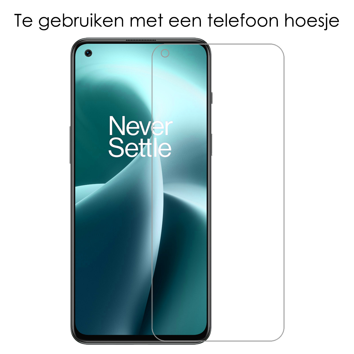 NoXx Screenprotector Geschikt voor OnePlus Nord 2T Screenprotector Tempered Glass Gehard Glas Beschermglas - 3x