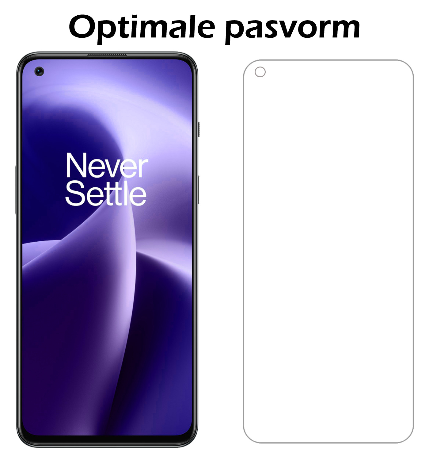 Nomfy Screenprotector Geschikt voor OnePlus Nord 2T Screenprotector Bescherm Glas Tempered Glass - Screenprotector Geschikt voor OnePlus Nord 2T Screen Protector