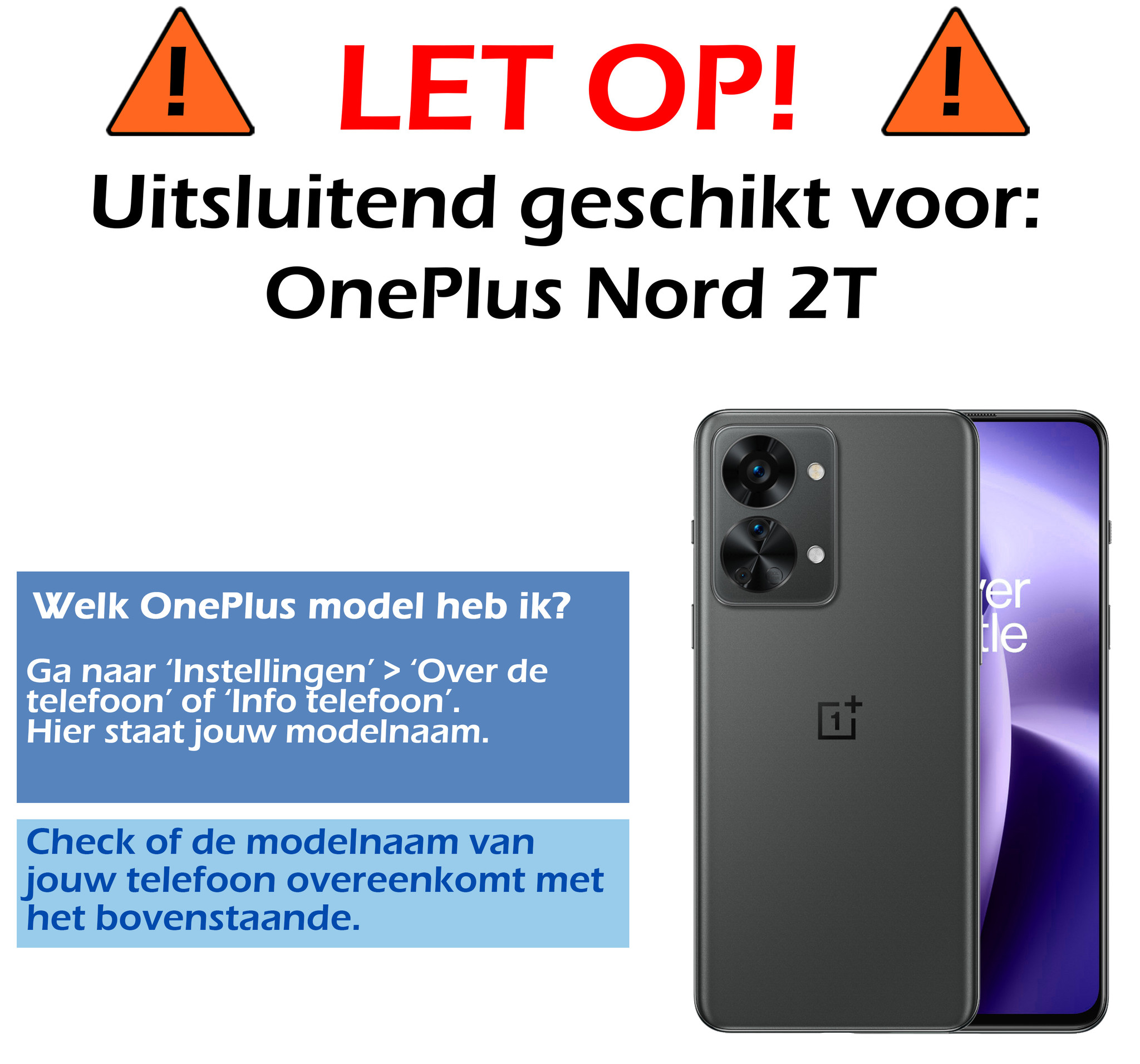 OnePlus Nord 2T Screenprotector Bescherm Glas Tempered Glass - OnePlus Nord 2T Screen Protector - 2x