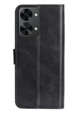 Nomfy Hoesje Geschikt voor OnePlus Nord 2T Hoes Bookcase Flipcase Book Cover - Hoes Geschikt voor OnePlus Nord 2T Hoesje Book Case - Zwart