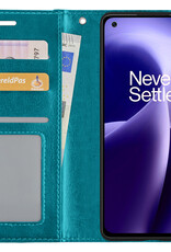 Nomfy Hoesje Geschikt voor OnePlus Nord 2T Hoes Bookcase Flipcase Book Cover - Hoes Geschikt voor OnePlus Nord 2T Hoesje Book Case - Turquoise