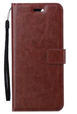 Nomfy Hoesje Geschikt voor OnePlus Nord 2T Hoes Bookcase Flipcase Book Cover - Hoes Geschikt voor OnePlus Nord 2T Hoesje Book Case - Bruin