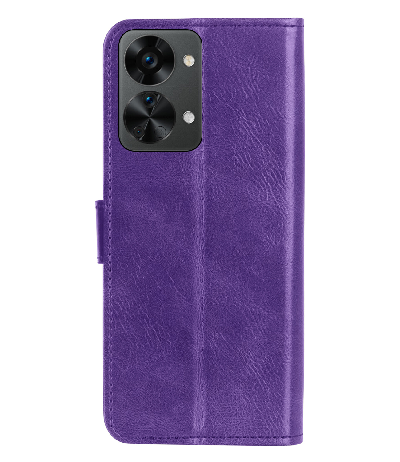 NoXx Hoes Geschikt voor OnePlus Nord 2T Hoesje Book Case Hoes Flip Cover Wallet Bookcase - Paars