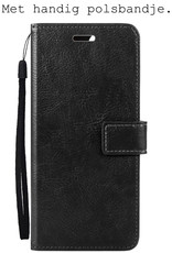 BASEY. Hoes Geschikt voor OnePlus Nord 2T Hoesje Bookcase Hoes Flip Case Book Cover - Hoesje Geschikt voor OnePlus Nord 2T Hoes Book Case Hoesje - Zwart