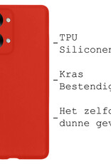 BASEY. Hoes Geschikt voor OnePlus Nord 2T Hoesje Siliconen Back Cover Case - Hoesje Geschikt voor OnePlus Nord 2T Hoes Cover Hoesje - Rood