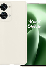 BASEY. Hoes Geschikt voor OnePlus Nord 2T Hoesje Siliconen Back Cover Case - Hoesje Geschikt voor OnePlus Nord 2T Hoes Cover Hoesje - Wit