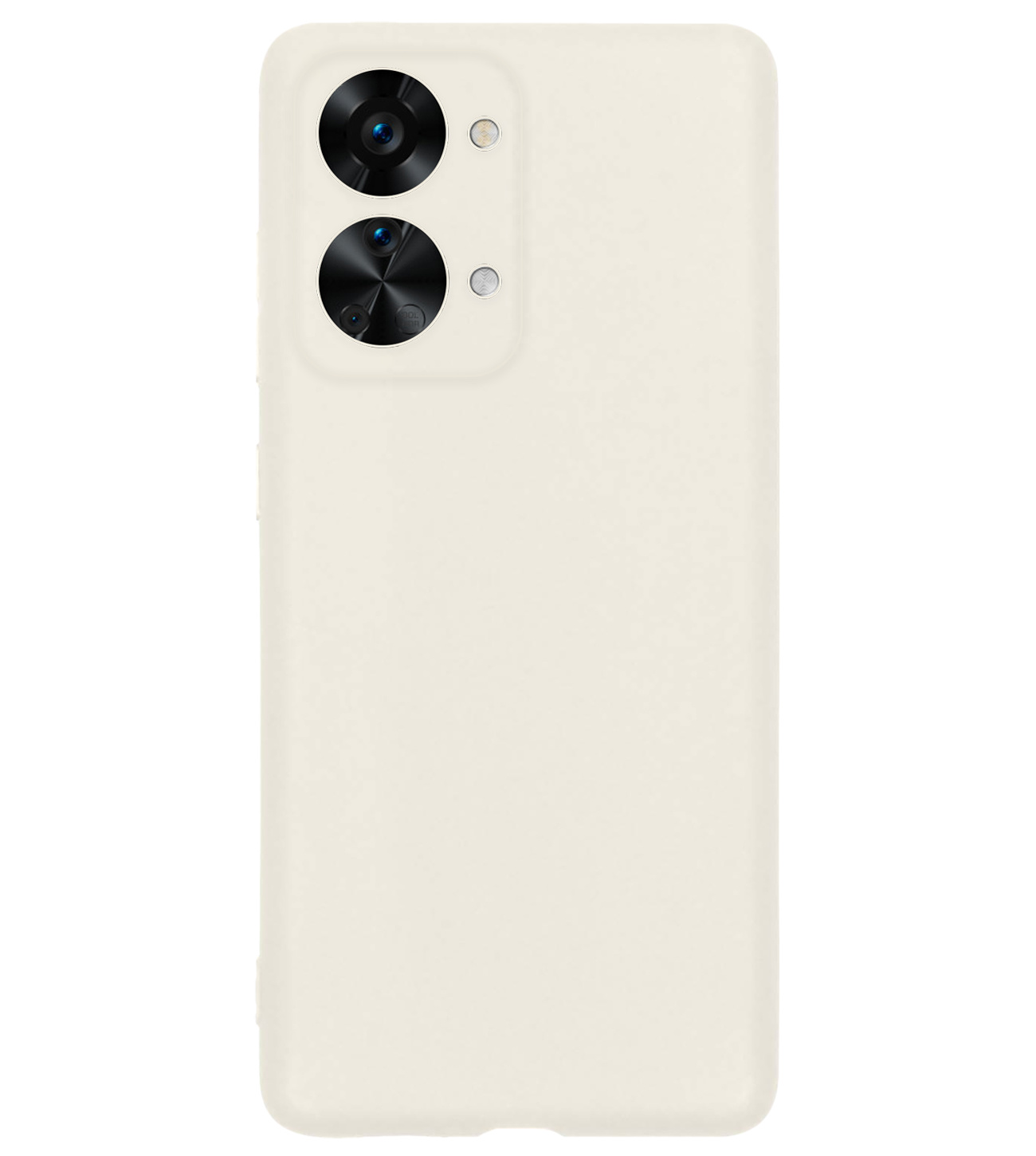 BASEY. Hoes Geschikt voor OnePlus Nord 2T Hoesje Siliconen Back Cover Case - Hoesje Geschikt voor OnePlus Nord 2T Hoes Cover Hoesje - Wit