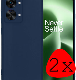 BASEY. BASEY. OnePlus Nord 2T Hoesje Siliconen - Donkerblauw - 2 PACK