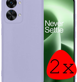 BASEY. BASEY. OnePlus Nord 2T Hoesje Siliconen - Lila - 2 PACK