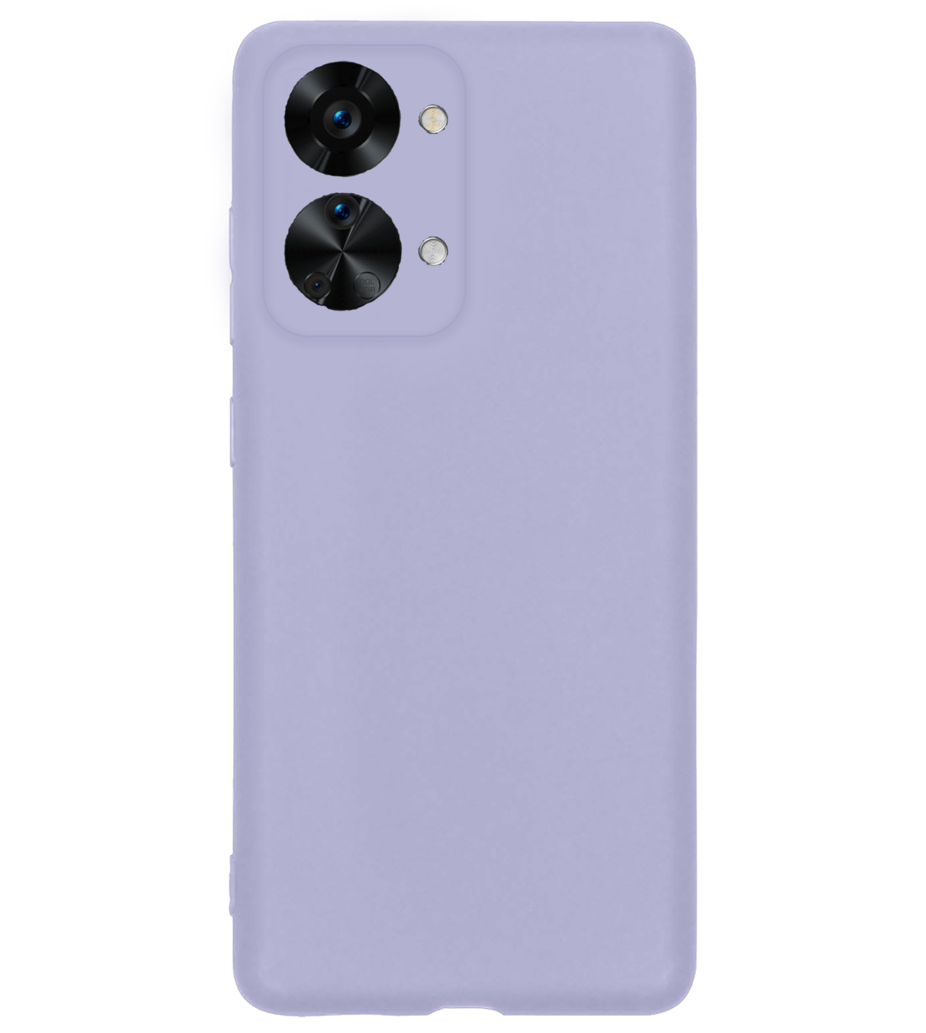 BASEY. Hoes Geschikt voor OnePlus Nord 2T Hoesje Siliconen Back Cover Case - Hoesje Geschikt voor OnePlus Nord 2T Hoes Cover Hoesje - Lila - 2 Stuks