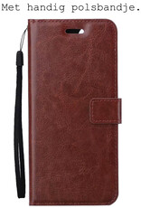BASEY. Hoes Geschikt voor OnePlus Nord 2T Hoesje Bookcase Hoes Flip Case Book Cover - Hoesje Geschikt voor OnePlus Nord 2T Hoes Book Case Hoesje - Bruin