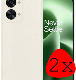 BASEY. BASEY. OnePlus Nord 2T Hoesje Siliconen - Wit - 2 PACK