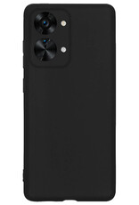 BASEY. Hoes Geschikt voor OnePlus Nord 2T Hoesje Siliconen Back Cover Case - Hoesje Geschikt voor OnePlus Nord 2T Hoes Cover Hoesje - Zwart - 2 Stuks