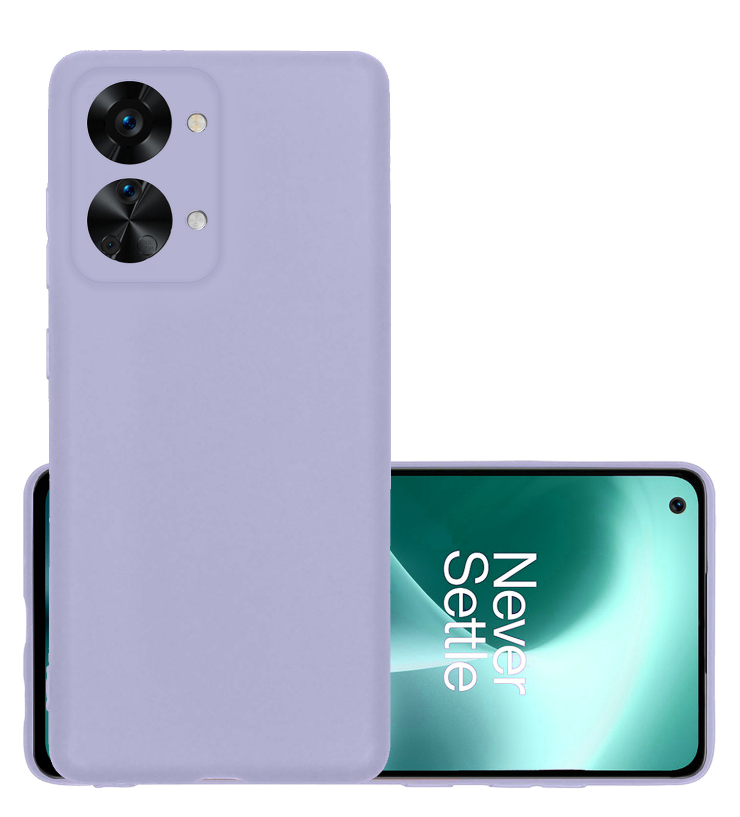 NoXx Hoes Geschikt voor OnePlus Nord 2T Hoesje Cover Siliconen Back Case Hoes - Lila
