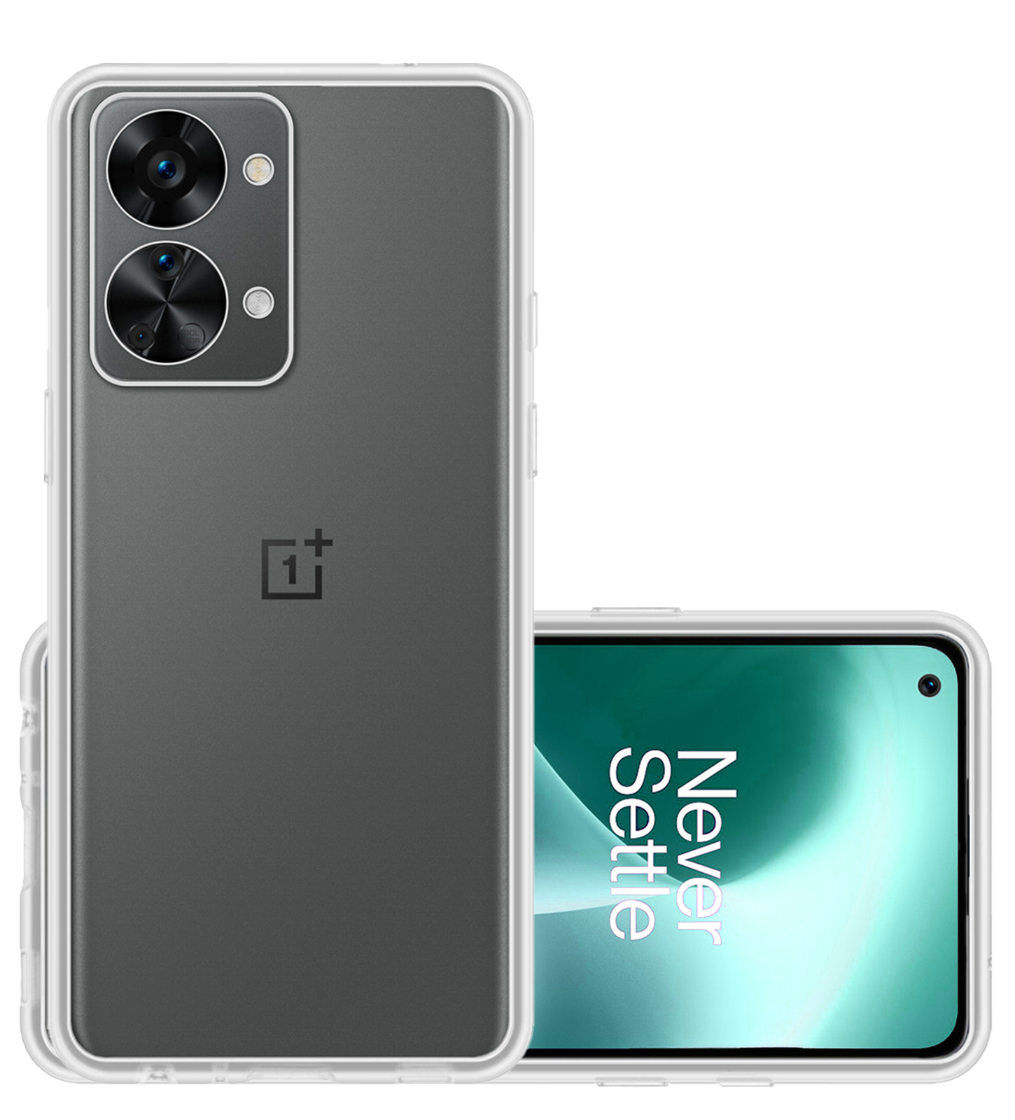 NoXx Hoes Geschikt voor OnePlus Nord 2T Hoesje Cover Siliconen Back Case Hoes - Transparant