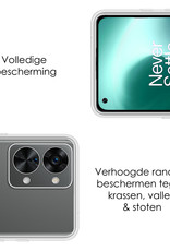 NoXx Hoes Geschikt voor OnePlus Nord 2T Hoesje Cover Siliconen Back Case Hoes - Transparant